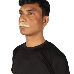 HPO Men's Human Hair Mustache Cosplay Facial Hair
