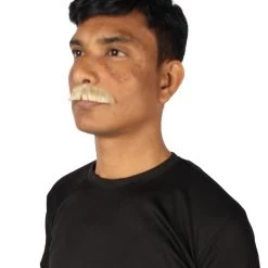 HPO Men's Human Hair Mustache Cosplay Facial Hair