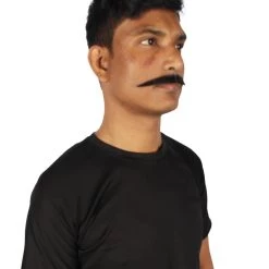 HPO Men's Human Hair Mustache Cosplay Facial Hair