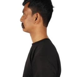 HPO Men's Human Hair Mustache Cosplay Facial Hair