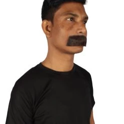 HPO Men's Human Hair Mustache Cosplay Facial Hair