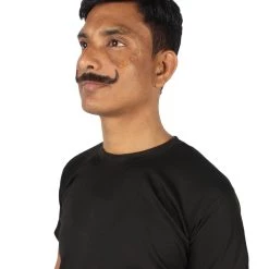 HPO Men's Human Hair Mustache Cosplay Facial Hair