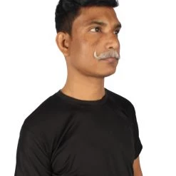 HPO Men's Human Hair Mustache Cosplay Facial Hair