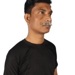 HPO Men's Human Hair Mustache Cosplay Facial Hair