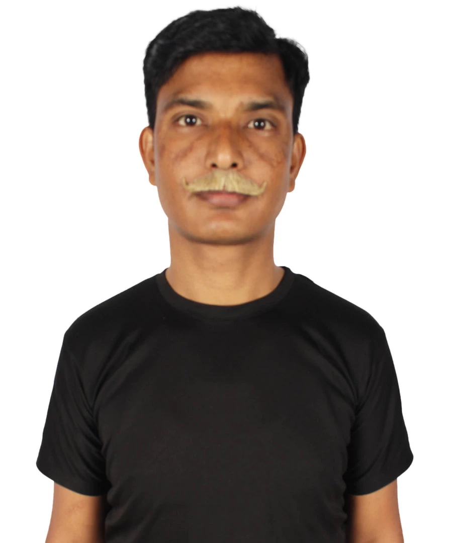 HPO Adult Men's Premium Imperial Fake Human Facial Hair Mustache