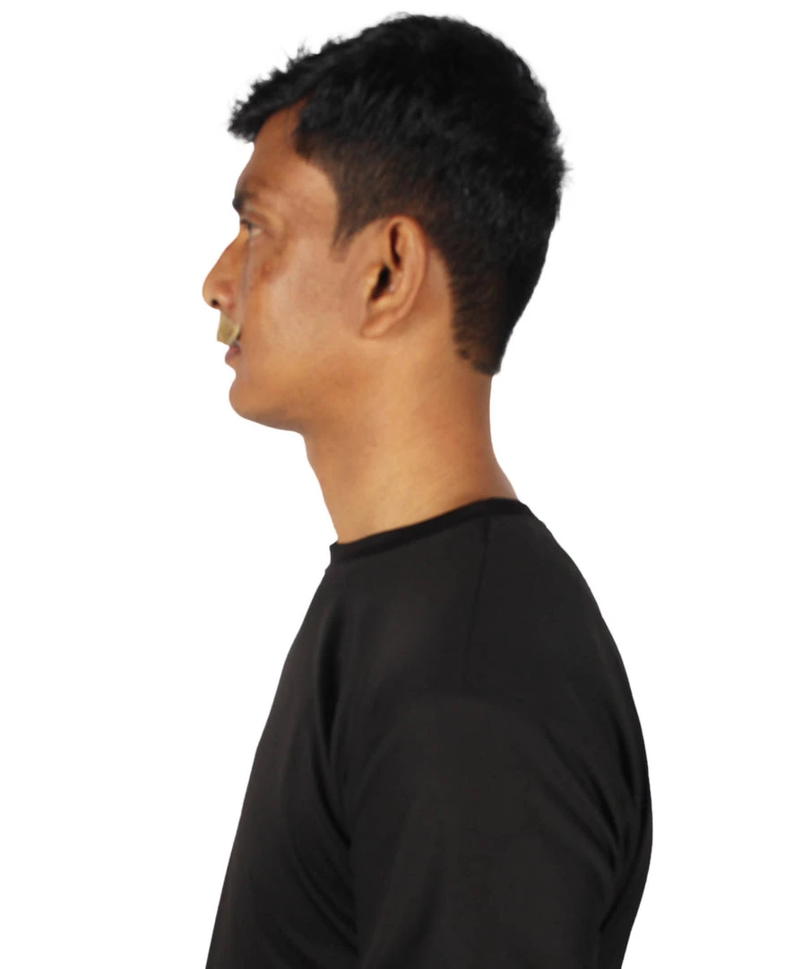 HPO Adult Men's Premium Imperial Fake Human Facial Hair Mustache