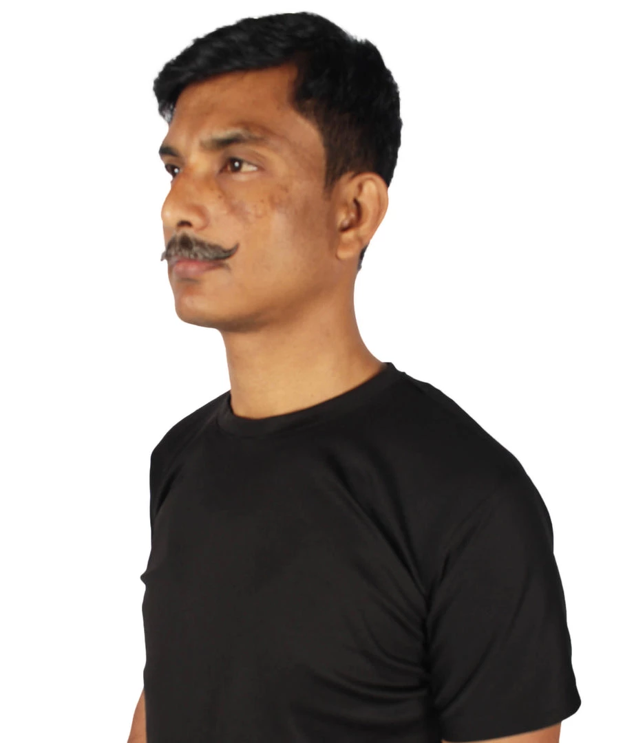 HPO Adult Men's Premium Imperial Fake Human Facial Hair Mustache