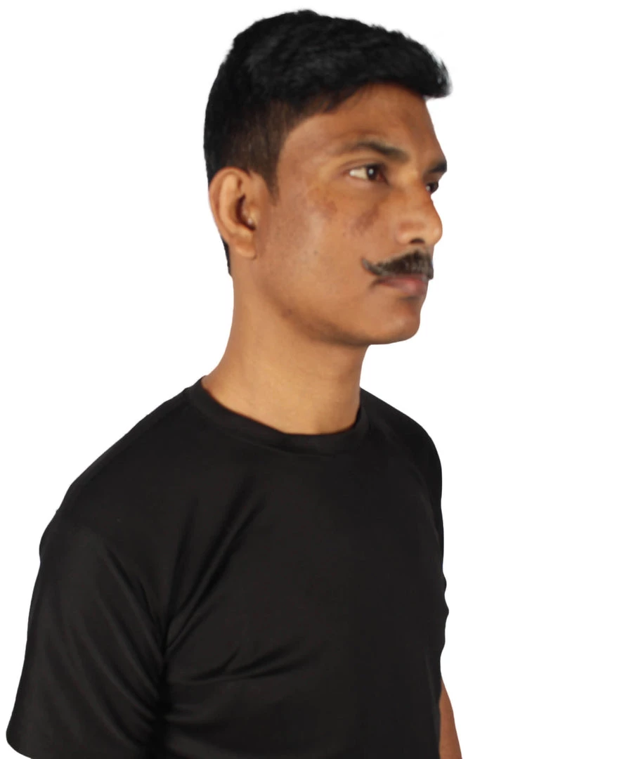 HPO Adult Men's Premium Imperial Fake Human Facial Hair Mustache