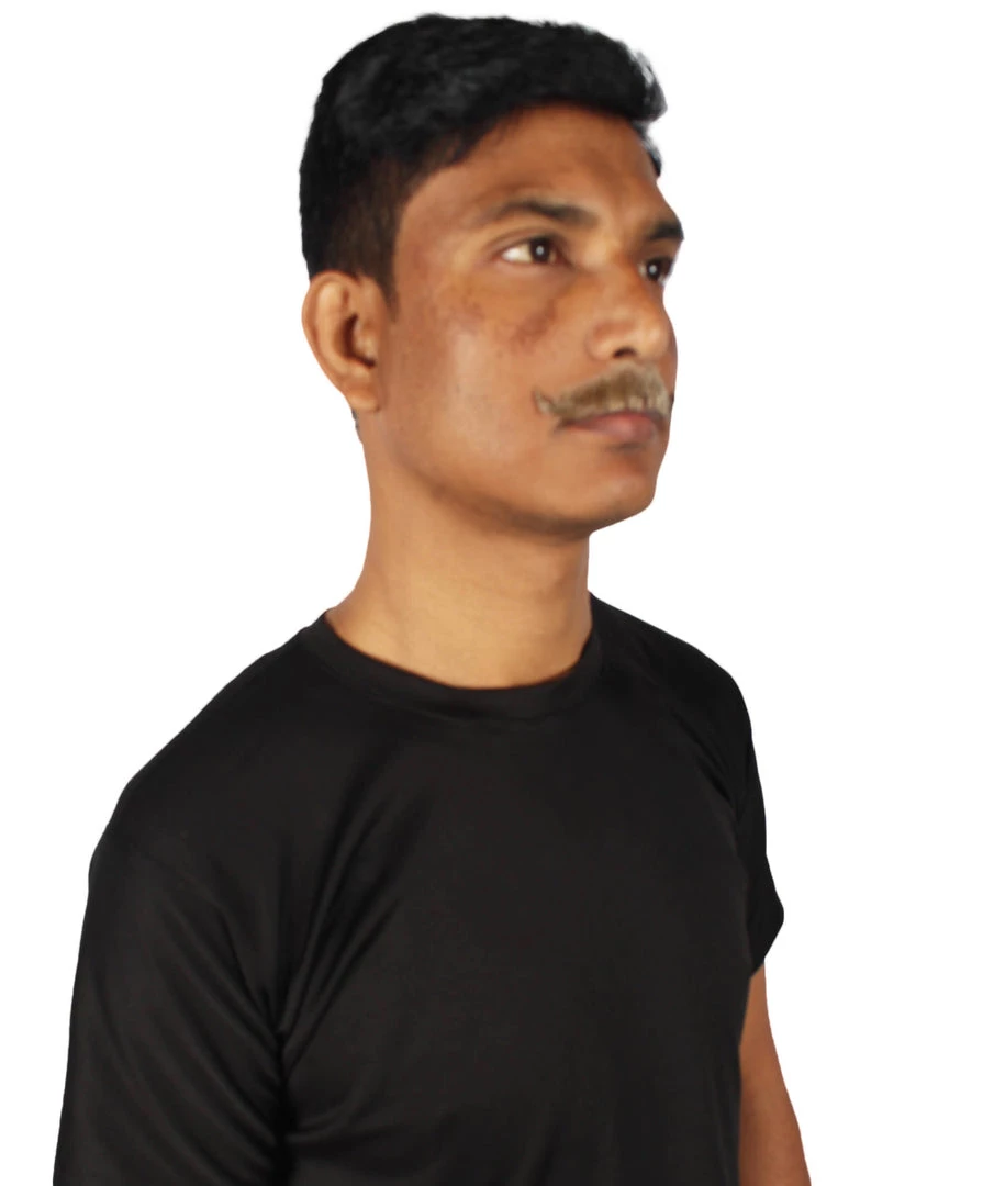 HPO Adult Men's Premium Imperial Fake Human Facial Hair Mustache