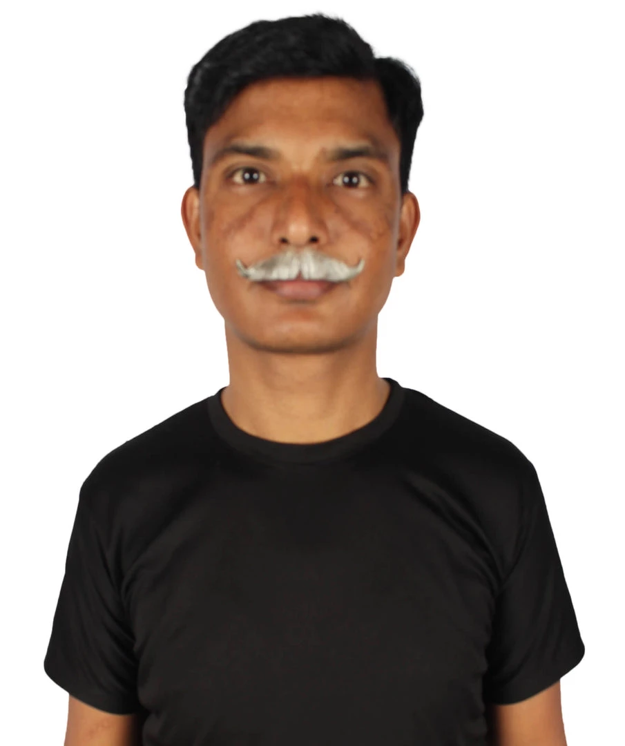 HPO Adult Men's Premium Imperial Fake Human Facial Hair Mustache