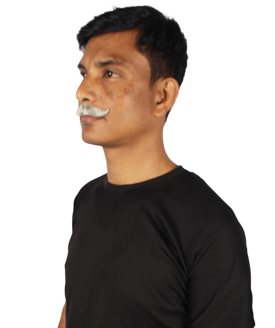 HPO Adult Men's Premium Imperial Fake Human Facial Hair Mustache