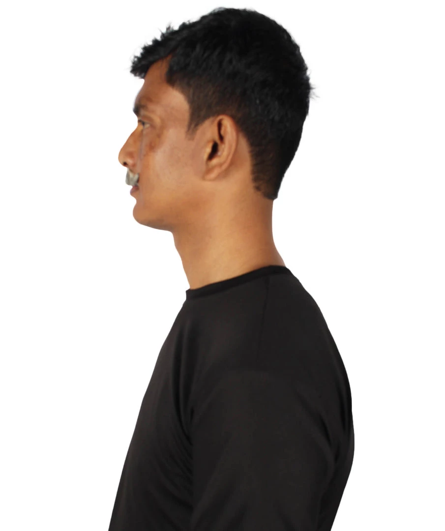 HPO Adult Men's Premium Imperial Fake Human Facial Hair Mustache