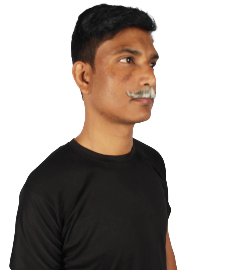 HPO Adult Men's Premium Imperial Fake Human Facial Hair Mustache