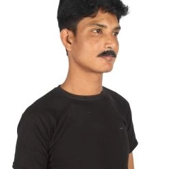 HPO Men's Human Hair Mustache Cosplay Facial Hair