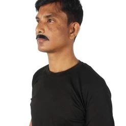 HPO Men's Human Hair Mustache Cosplay Facial Hair