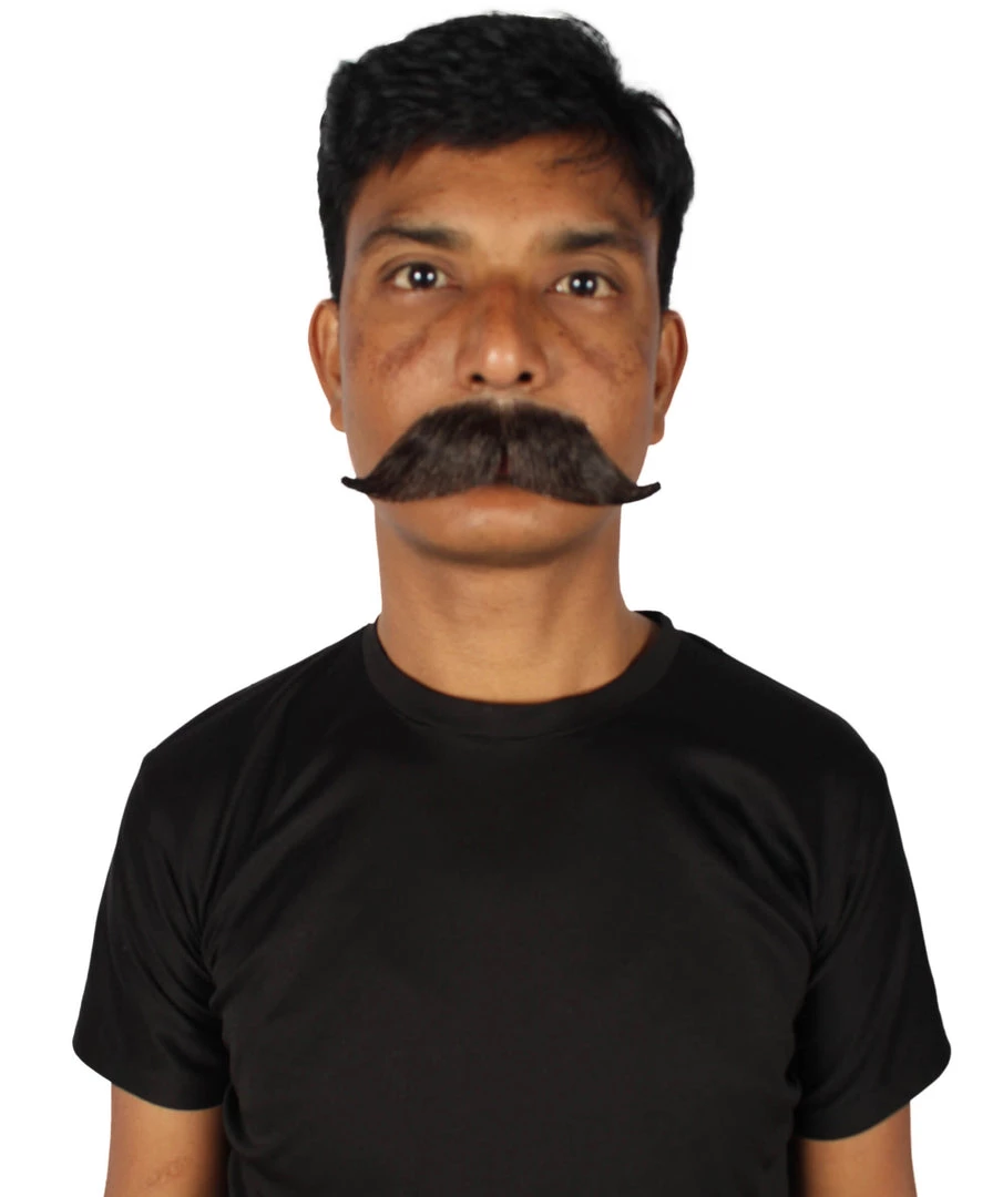 HPO Adult Men's Premium Watson Fake Human Facial Hair Mustache