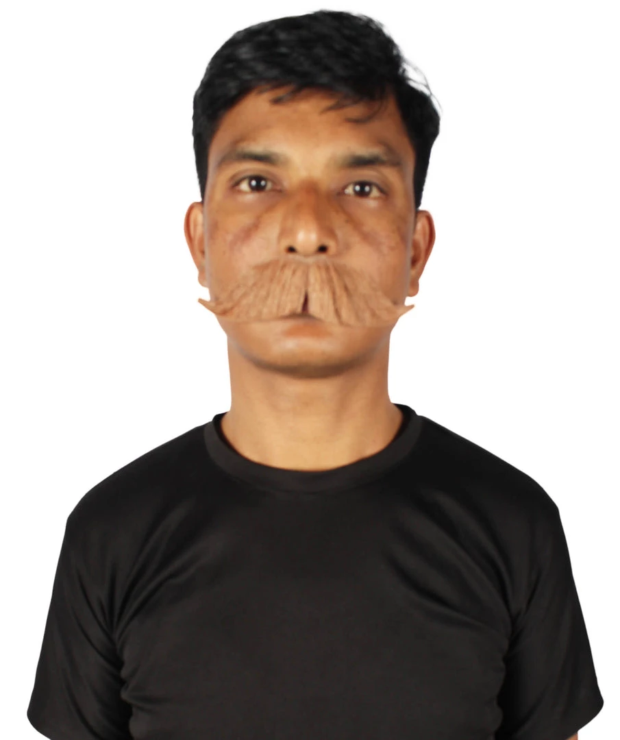 HPO Adult Men's Premium Watson Fake Human Facial Hair Mustache