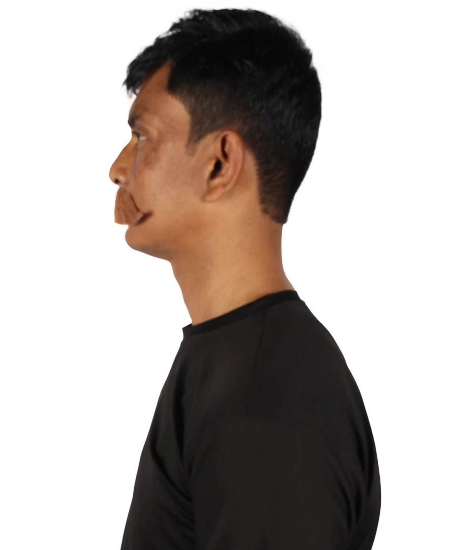 HPO Adult Men's Premium Watson Fake Human Facial Hair Mustache