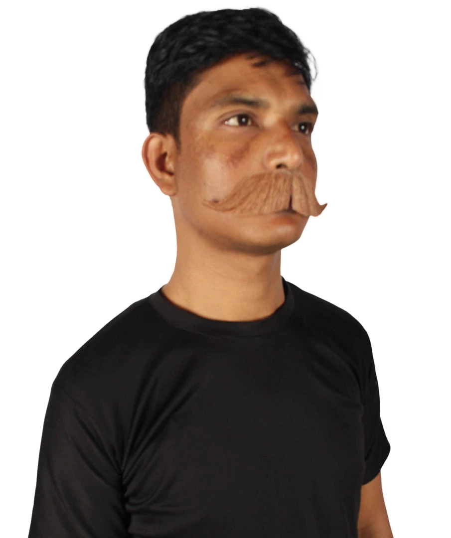 HPO Adult Men's Premium Watson Fake Human Facial Hair Mustache