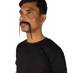 HPO Adult Men's Fu Manchu Fake Human Hair Mustache