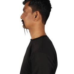 HPO Adult Men's Fu Manchu Fake Human Hair Mustache