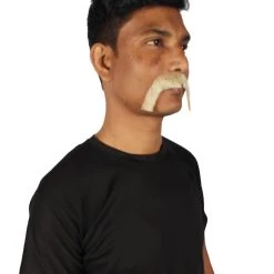 HPO Men's Human Hair Mustache Cosplay Facial Hair