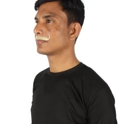 HPO Men's Human Hair Mustache Cosplay Facial Hair