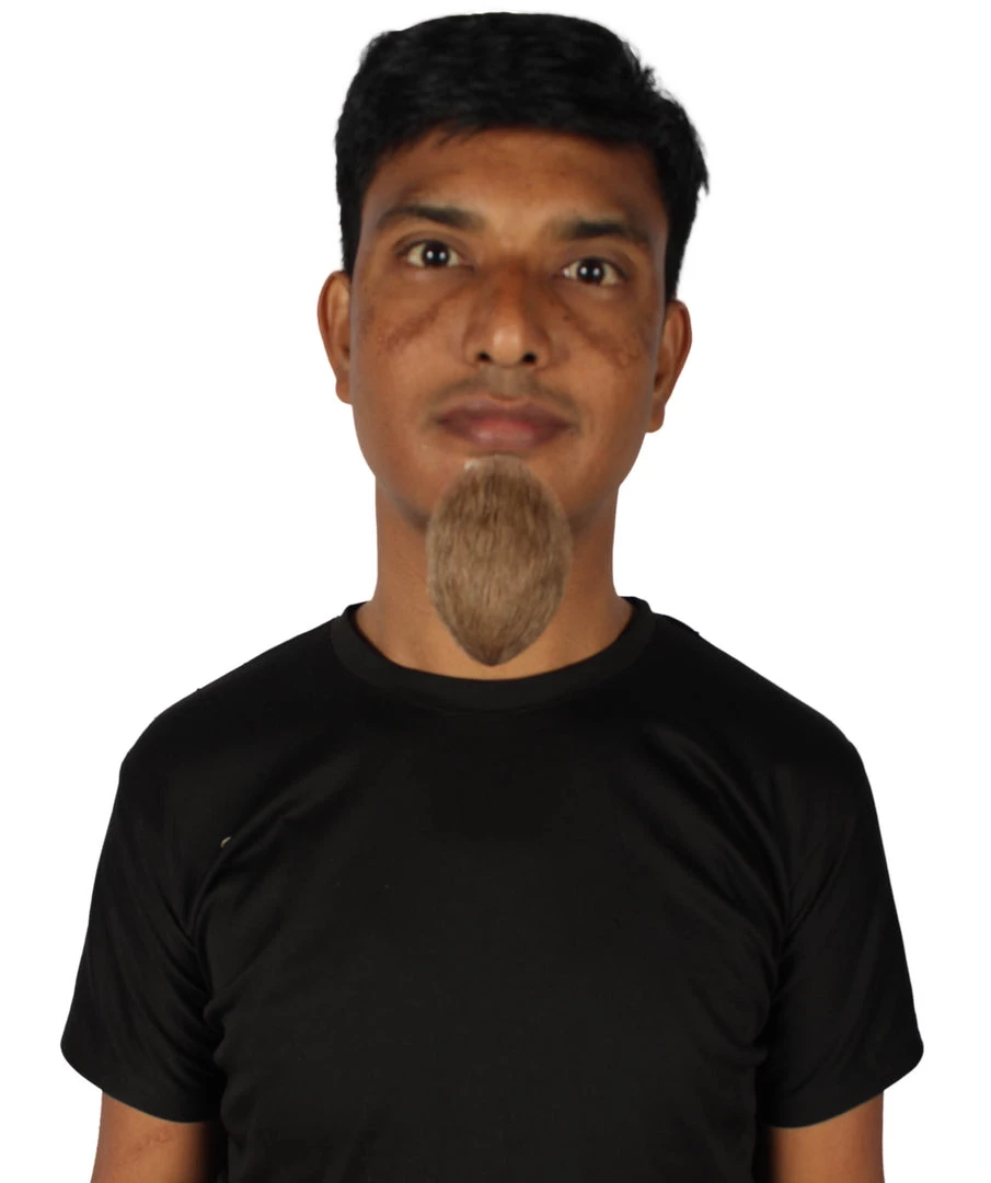 HPO Men's Goatee Synthetic Fiber With Human Hair Blend Beard