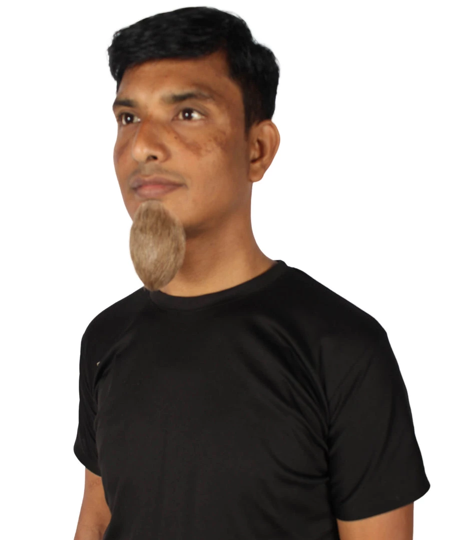 HPO Men's Goatee Synthetic Fiber With Human Hair Blend Beard