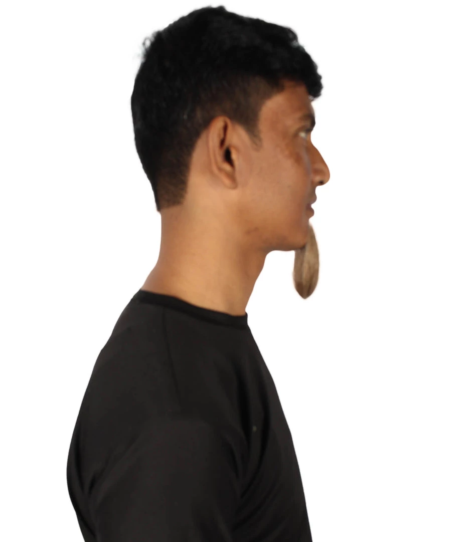 HPO Men's Goatee Synthetic Fiber With Human Hair Blend Beard