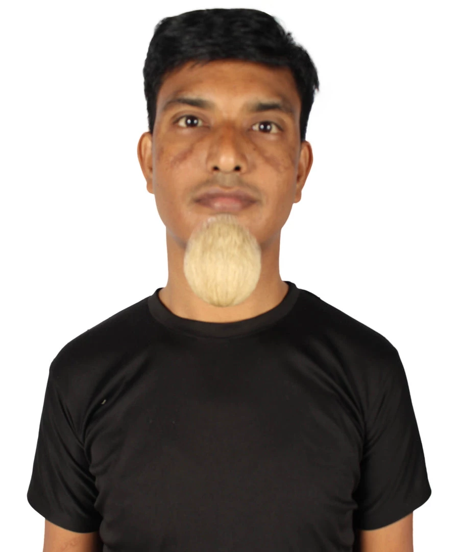 HPO Men's Goatee Synthetic Fiber With Human Hair Blend Beard