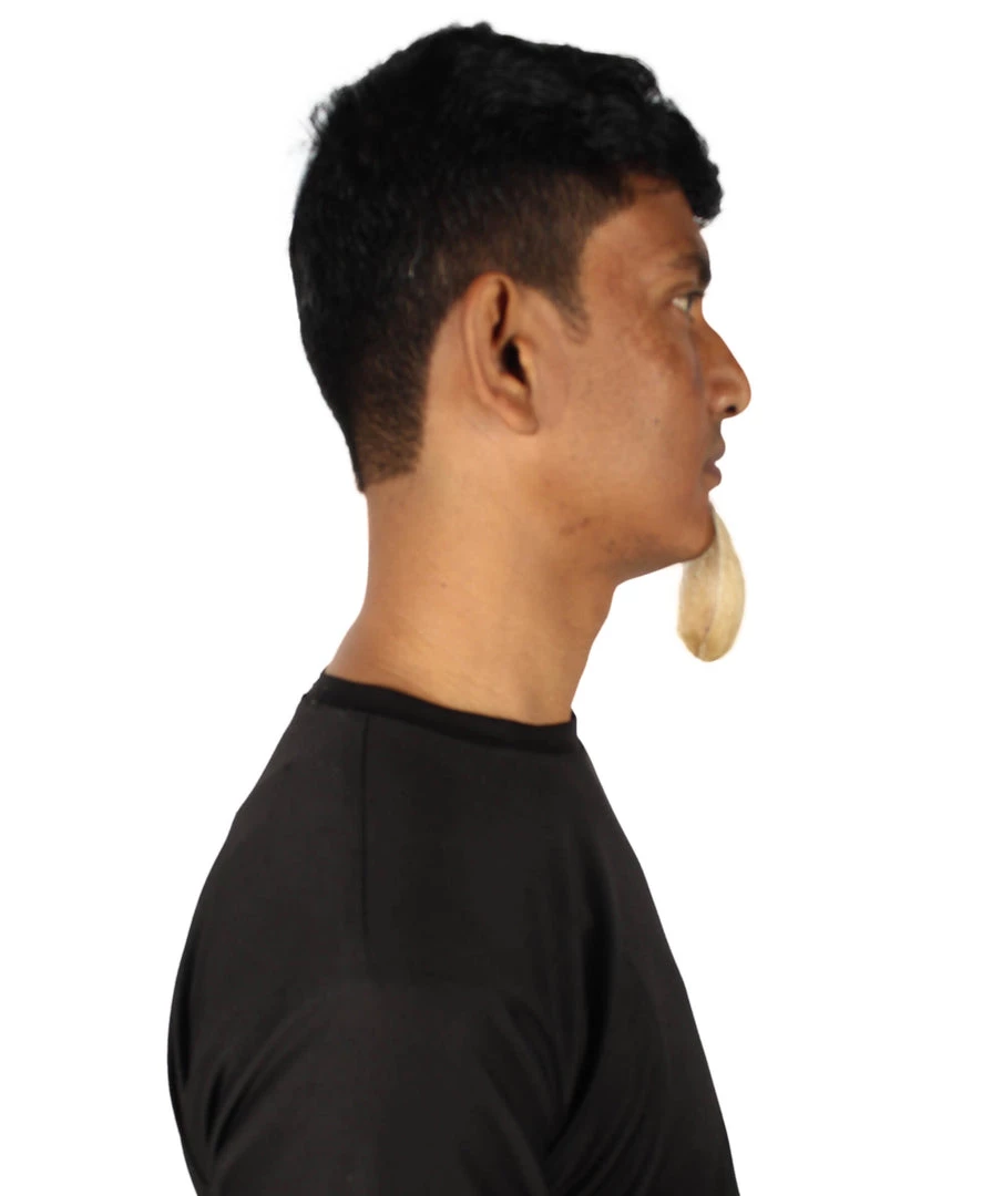 HPO Men's Goatee Synthetic Fiber With Human Hair Blend Beard