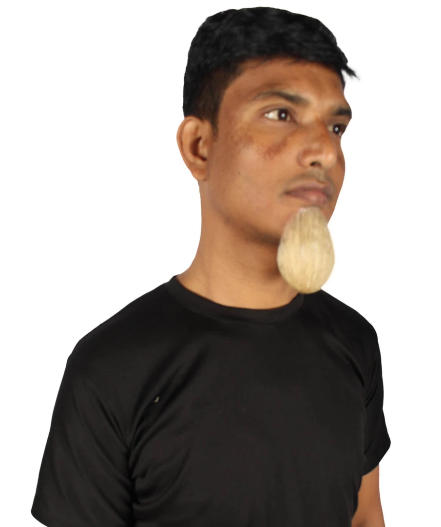 HPO Men's Goatee Synthetic Fiber With Human Hair Blend Beard