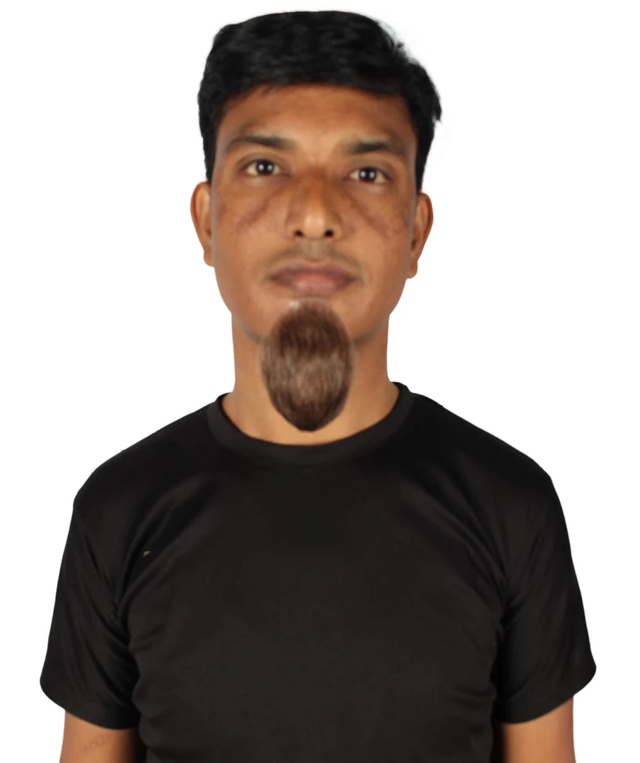 HPO Men's Goatee Synthetic Fiber With Human Hair Blend Beard