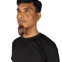 HPO Men's Goatee Synthetic Fiber With Human Hair Blend Beard