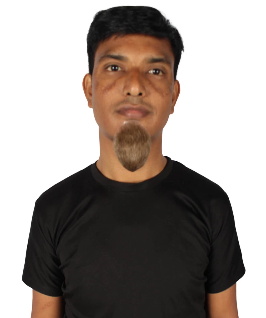 HPO Men's Goatee Synthetic Fiber With Human Hair Blend Beard