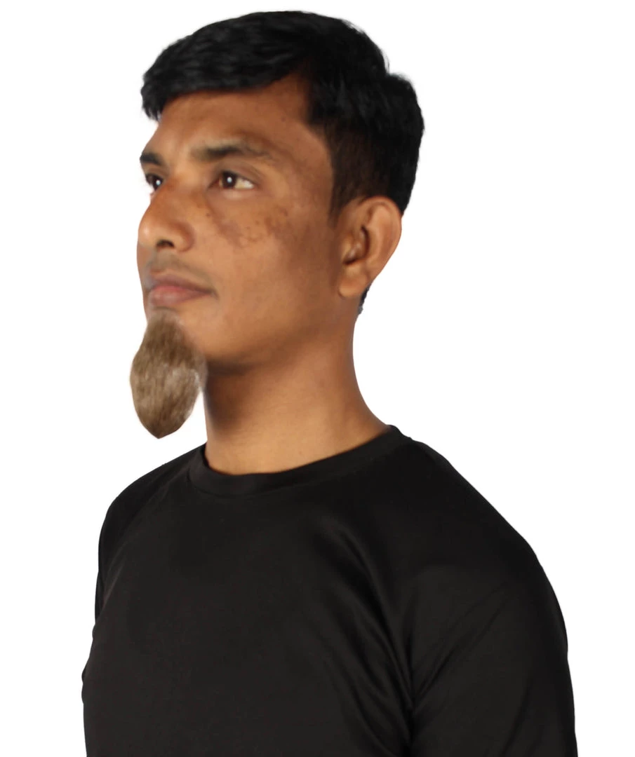 HPO Men's Goatee Synthetic Fiber With Human Hair Blend Beard