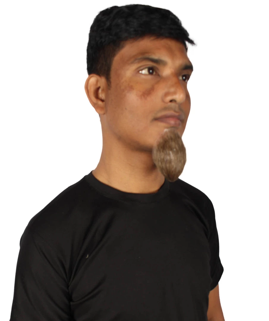 HPO Men's Goatee Synthetic Fiber With Human Hair Blend Beard