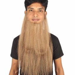 HPO Adult Men's Southern Fake Long Beard Set (Brown)