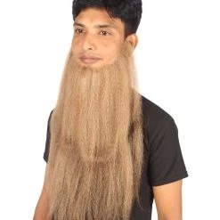 HPO Adult Men's Southern Fake Long Beard Set (Brown)