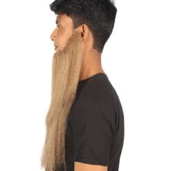 HPO Adult Men's Southern Fake Long Beard Set (Brown)