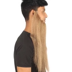 HPO Adult Men's Southern Fake Long Beard Set (Brown)