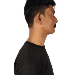 HPO Adult Men's Fake Lampshade Mustache (Natural Black)