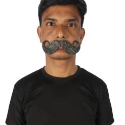 HPO Men's Imperial Mustache | Human Facial Hair | Multiple Color Options