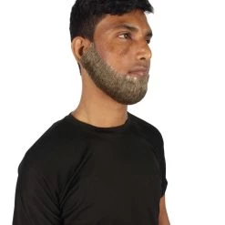 HPO Men's Spade Synthetic Hair Full Beard | Facial Hair | Mixed Grey Brown