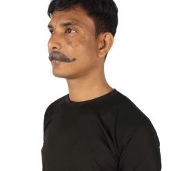 HPO Adult Men's Fake Human Hair Western Doc Mustache | Multiple Color Options