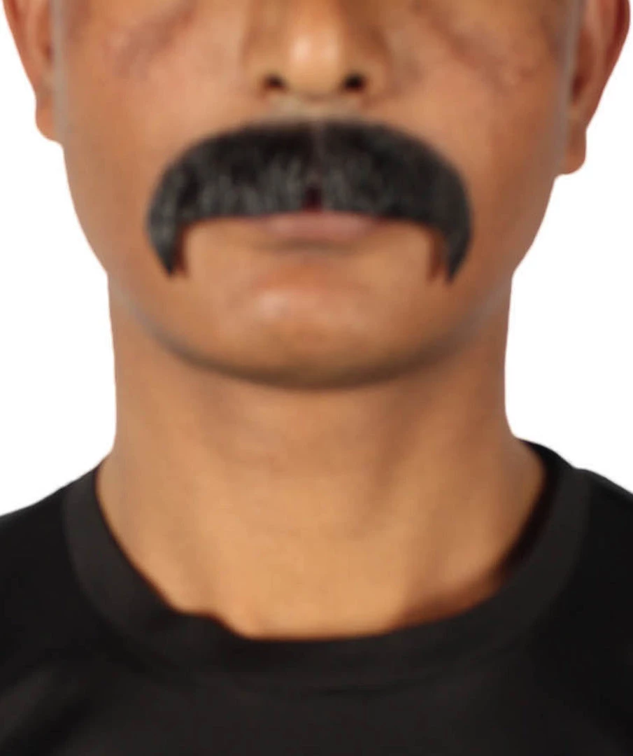 HPO Adult Men's Fake Human Hair Zappa Mustache | Multiple Colors