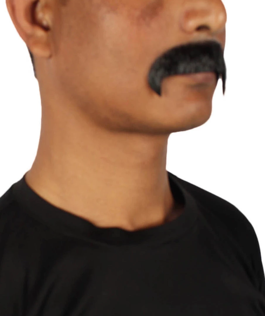 HPO Adult Men's Fake Human Hair Zappa Mustache | Multiple Colors