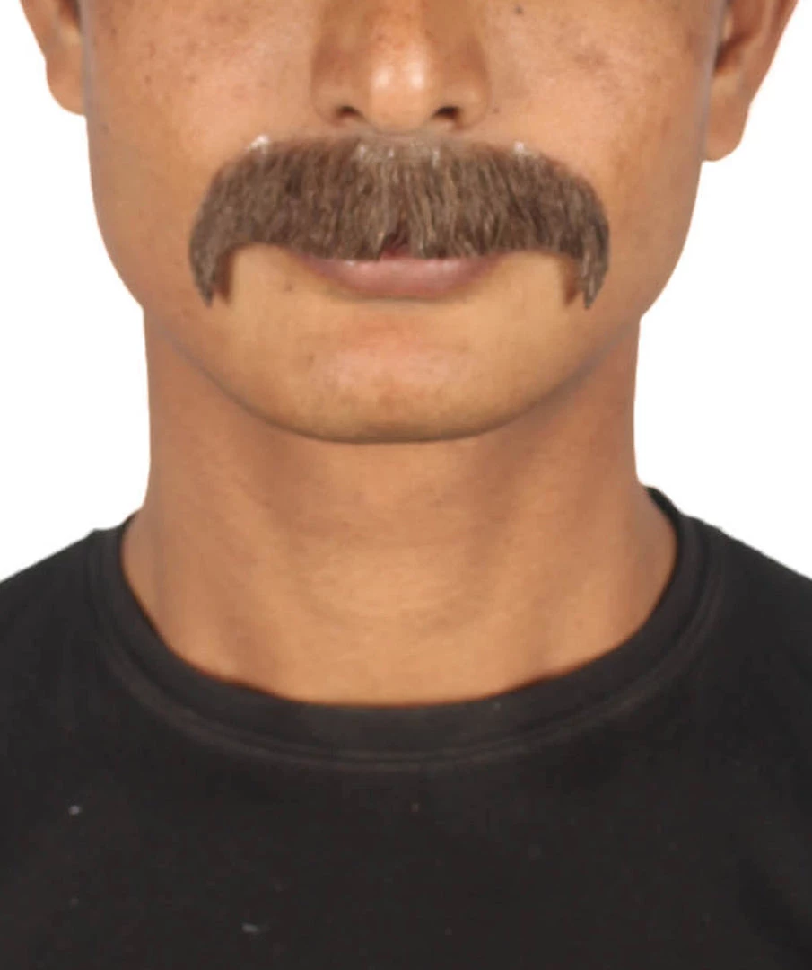 HPO Adult Men's Fake Human Hair Zappa Mustache | Multiple Colors
