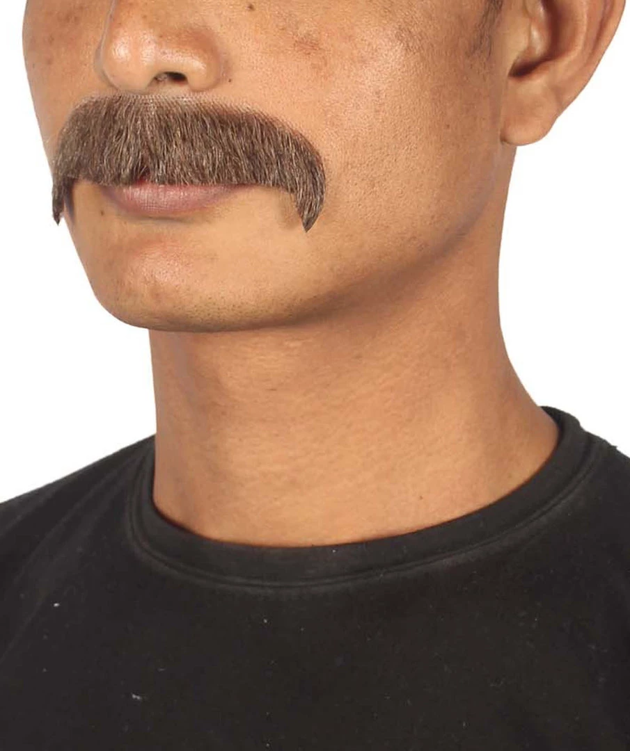 HPO Adult Men's Fake Human Hair Zappa Mustache | Multiple Colors